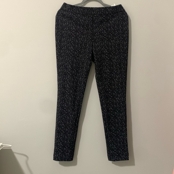 NWT Theory Leggings Black Gray Adbelle Tweed Pull On Stretch Work - Picture 2 of 7